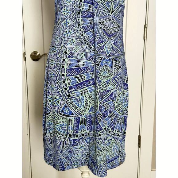 Title Nine Dress Blue Geometric Print Athletic Comfort Stretch Size S - Picture 5 of 8